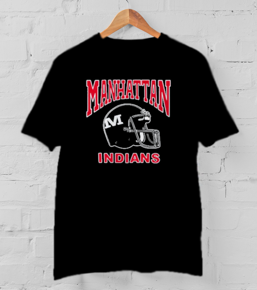 Manhattan Indians Football Helmet T-Shirt
