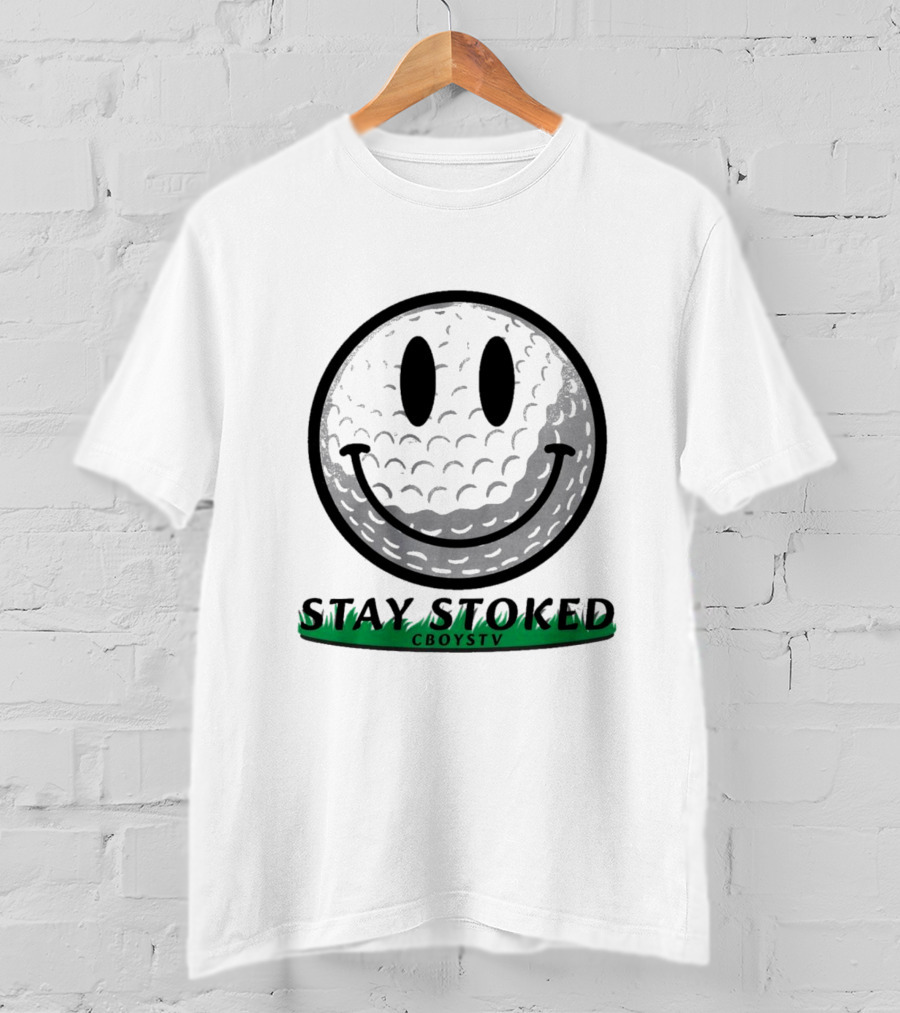 STAY STOKED CBOYSTV Golf Smile Face T-Shirt