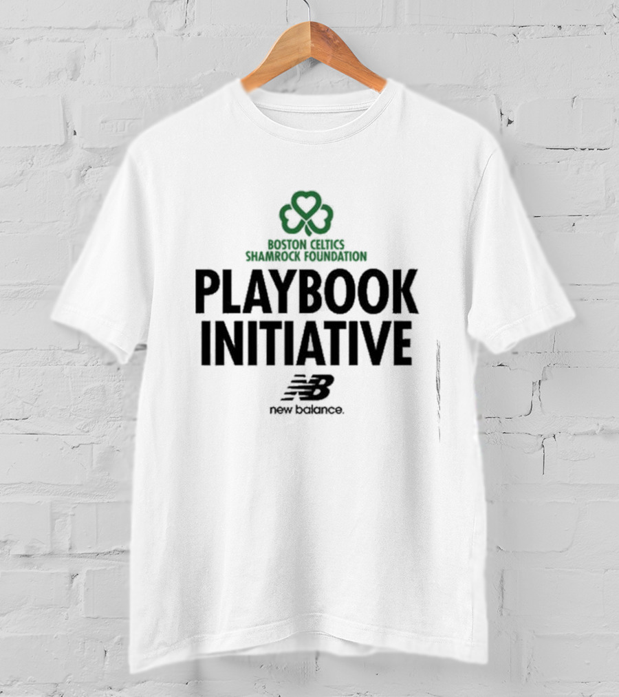 Boston Celtics Shamrock Foundation Playbook Initiative New Balance T-Shirt