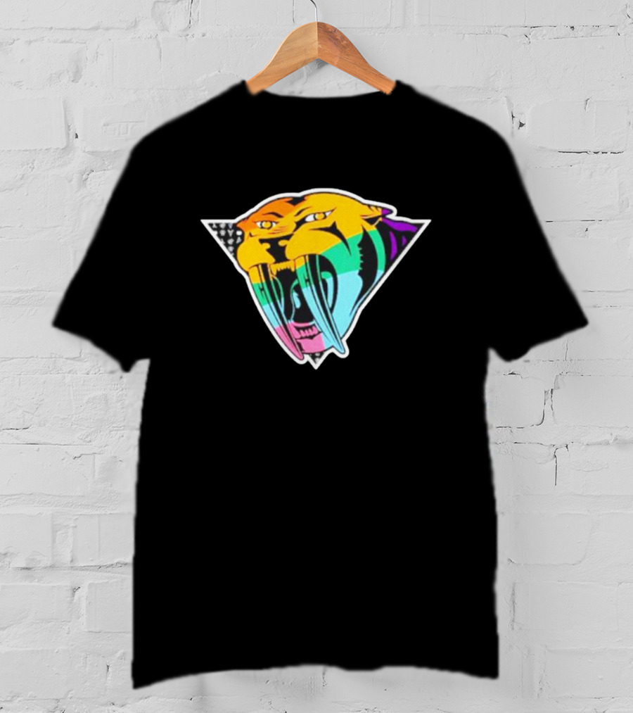 Landon Matney Nashville Predators Pride Rainbow Tiger T-Shirt