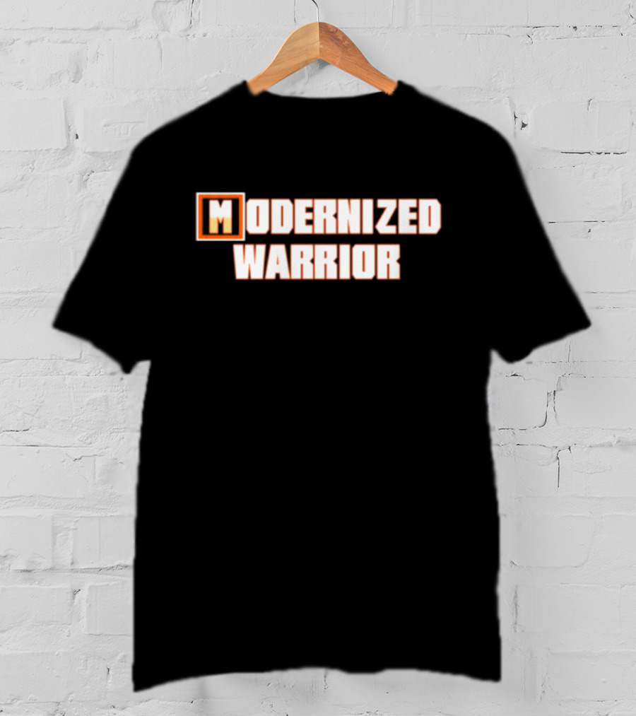Modernized Warrior Bold Lettering With M Square Frame T-Shirt