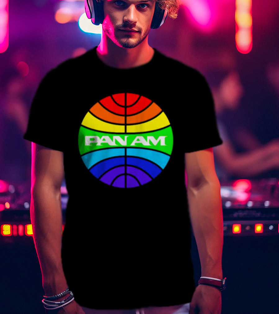 Pan Am Rainbow Circular Emblem T-Shirt