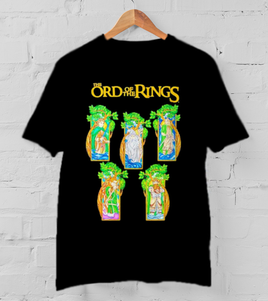 The Lord Of The Rings Stained Glass Characters T-Shirt