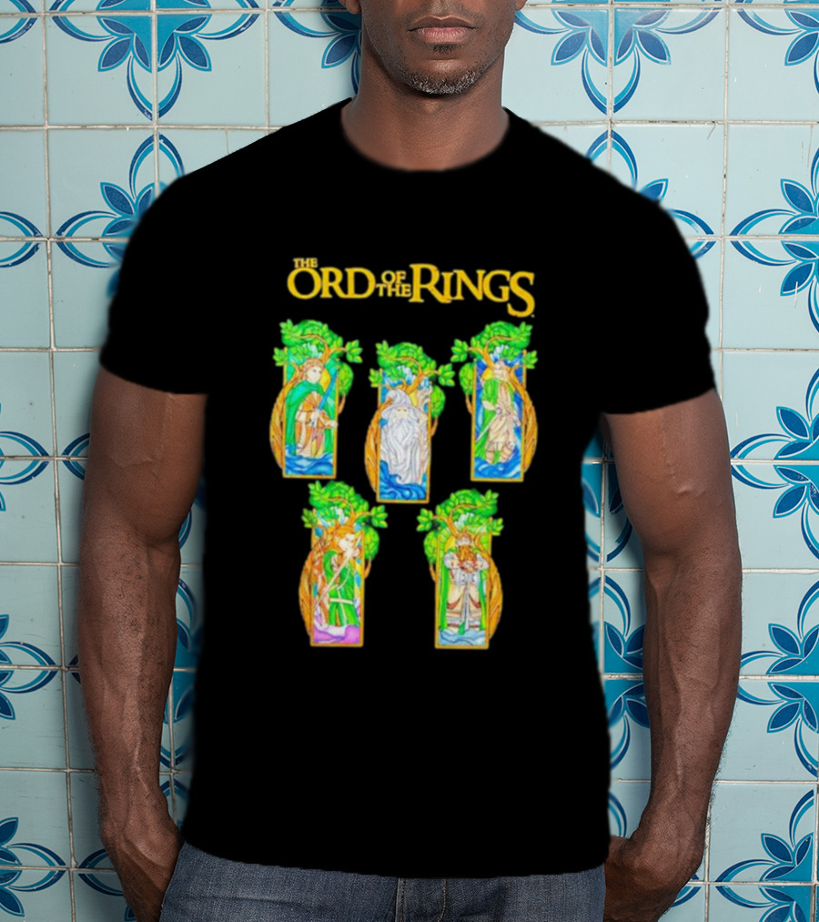 The Lord Of The Rings Stained Glass Characters T-Shirt