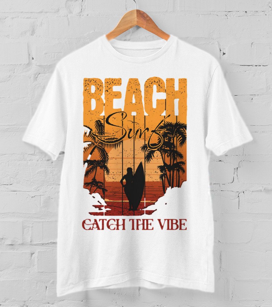 Beach Surf Catch The Vibe T-Shirt