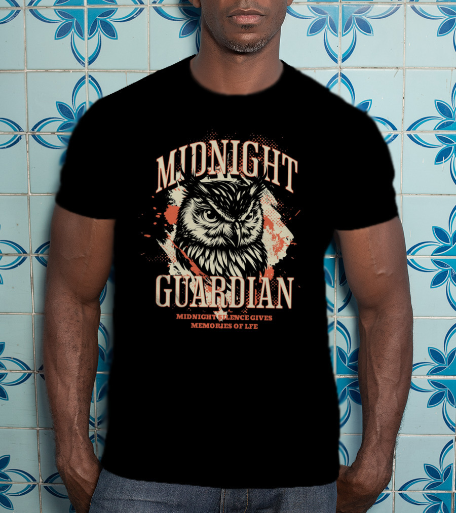 Midnight Guardian Owl With Midnight Silence Gives Memories Of Life T-Shirt