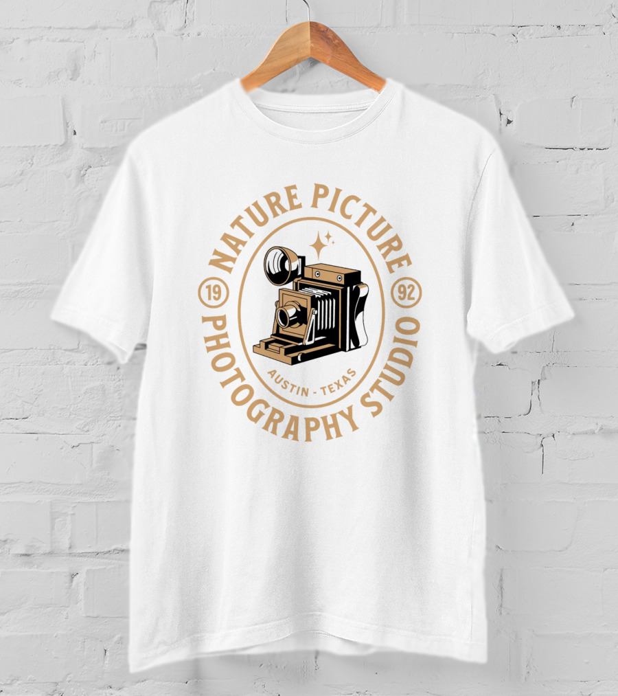 Nature Picture Photography Studio Antique Camera Austin Texas 1992 T-Shirt