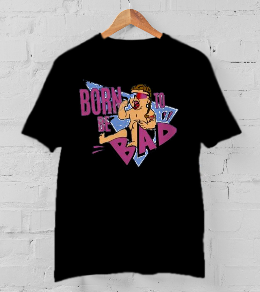 2800studio Joey Janela Born To Be Bad Retro Cartoon Baby T-Shirt