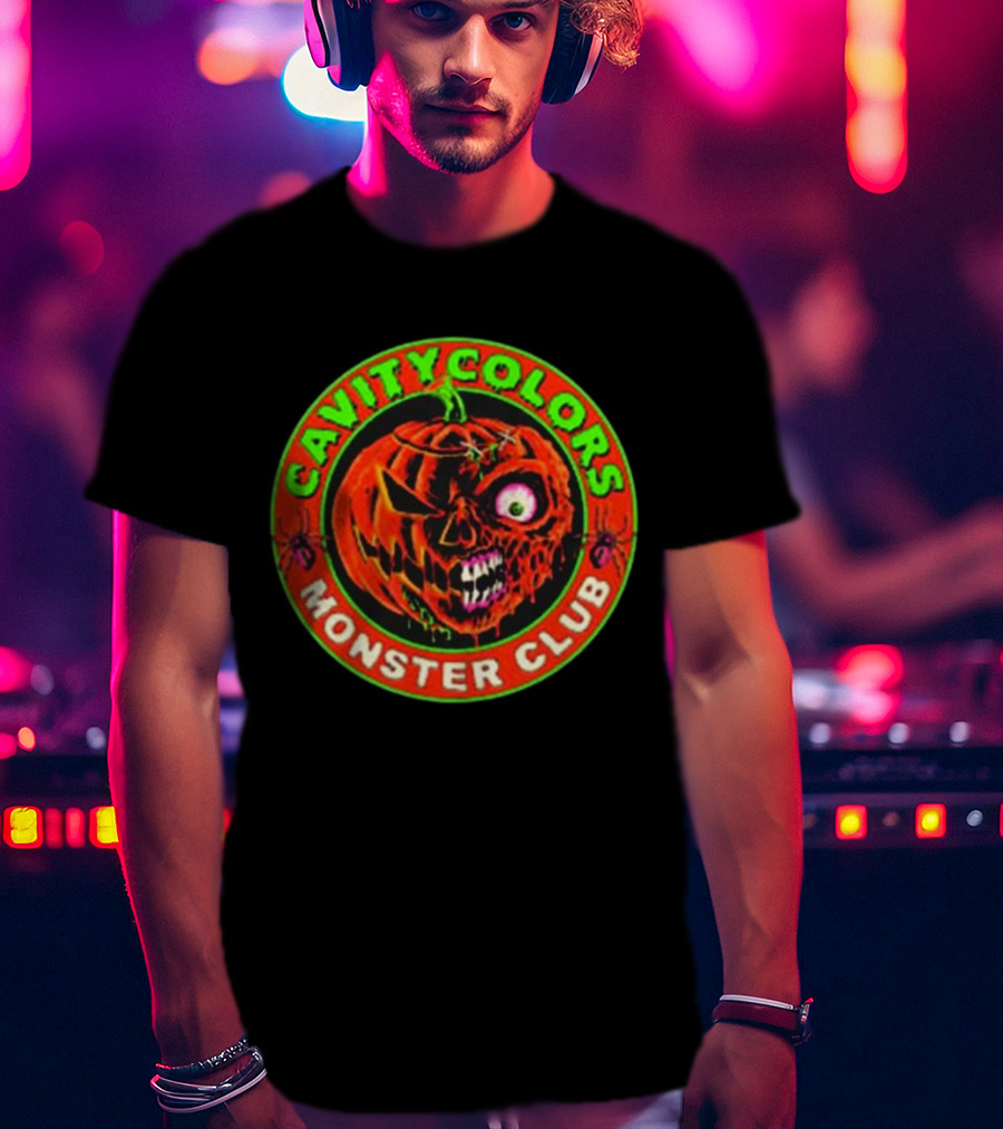 Cavitycolors Monster Club Evil Pumpkin T-Shirt