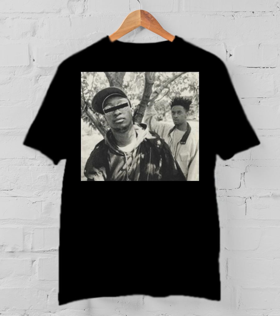 Mf Doom KMD Brothers Rap Iconic Black And White Photo T-Shirt