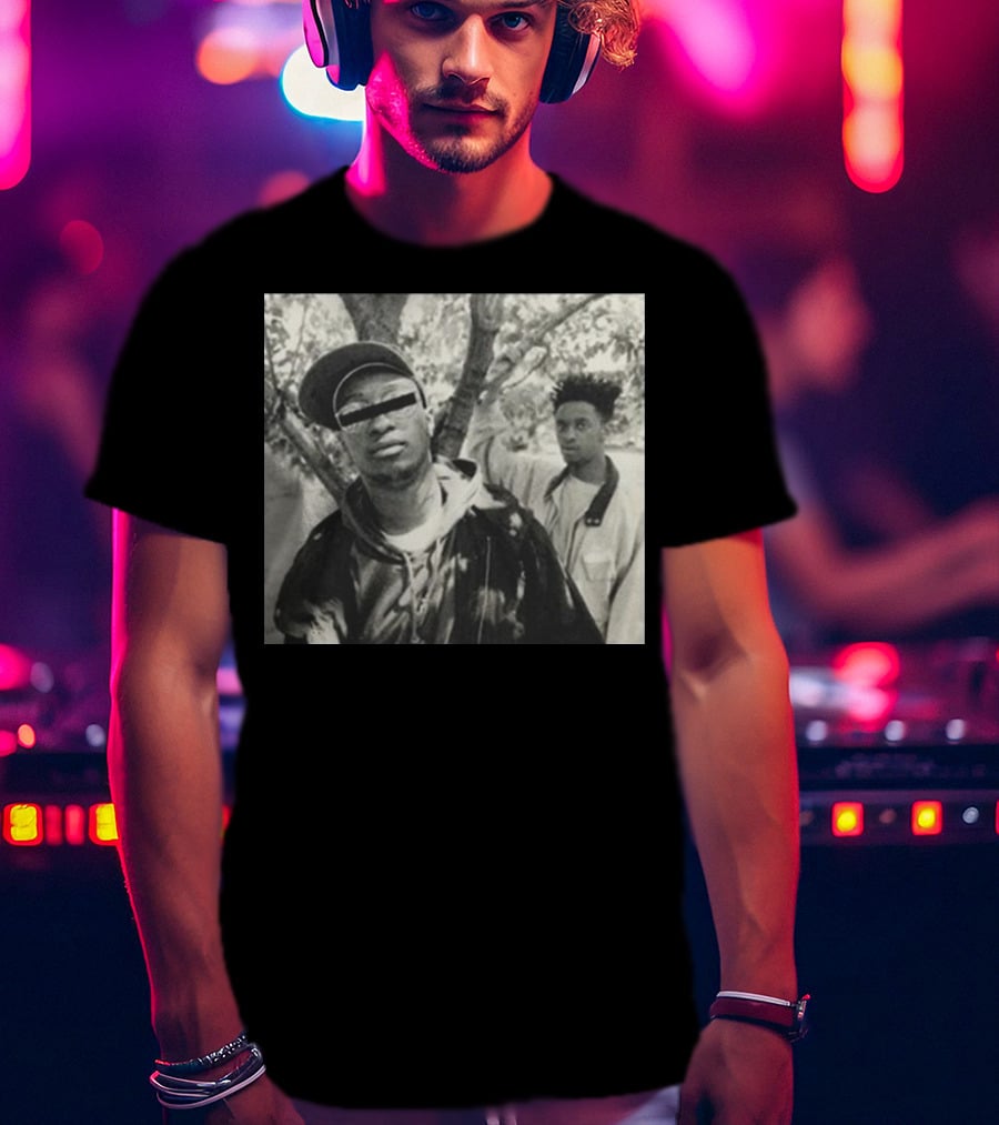 Mf Doom KMD Brothers Rap Iconic Black And White Photo T-Shirt