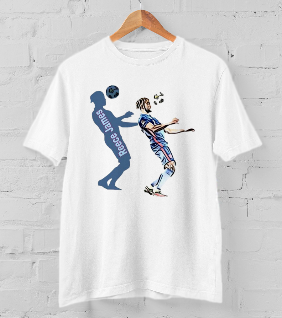 Reece James Football Silhouette And Player Action T-Shirt