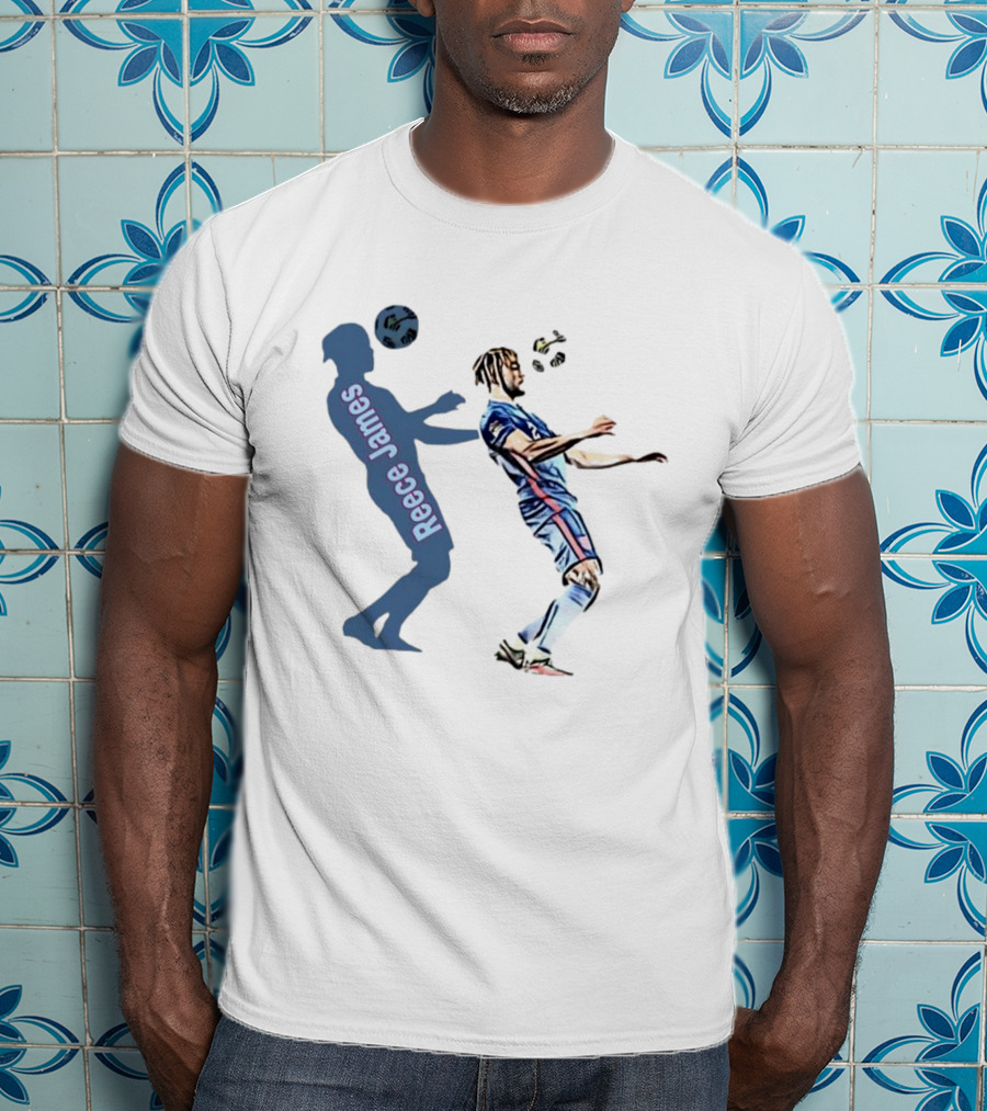 Reece James Football Silhouette And Player Action T-Shirt