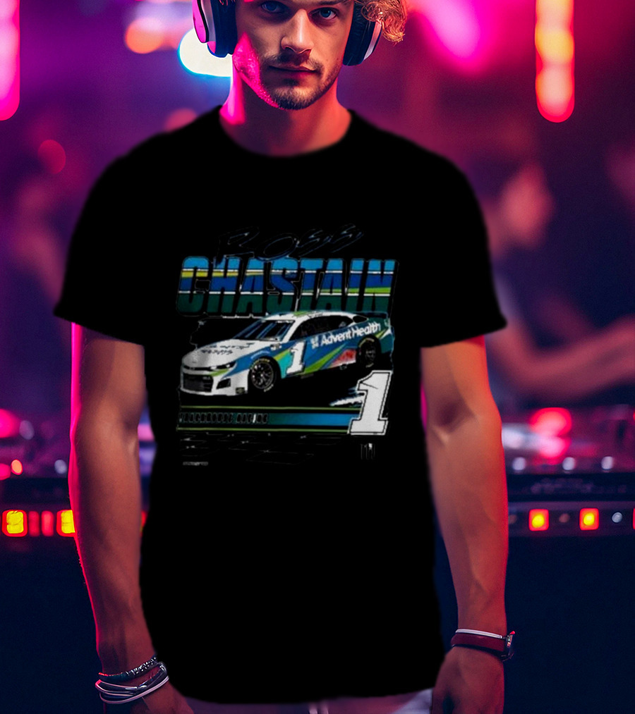 Ross Chastain AdventHealth Trackhouse Racing Number 1 NASCAR T-Shirt