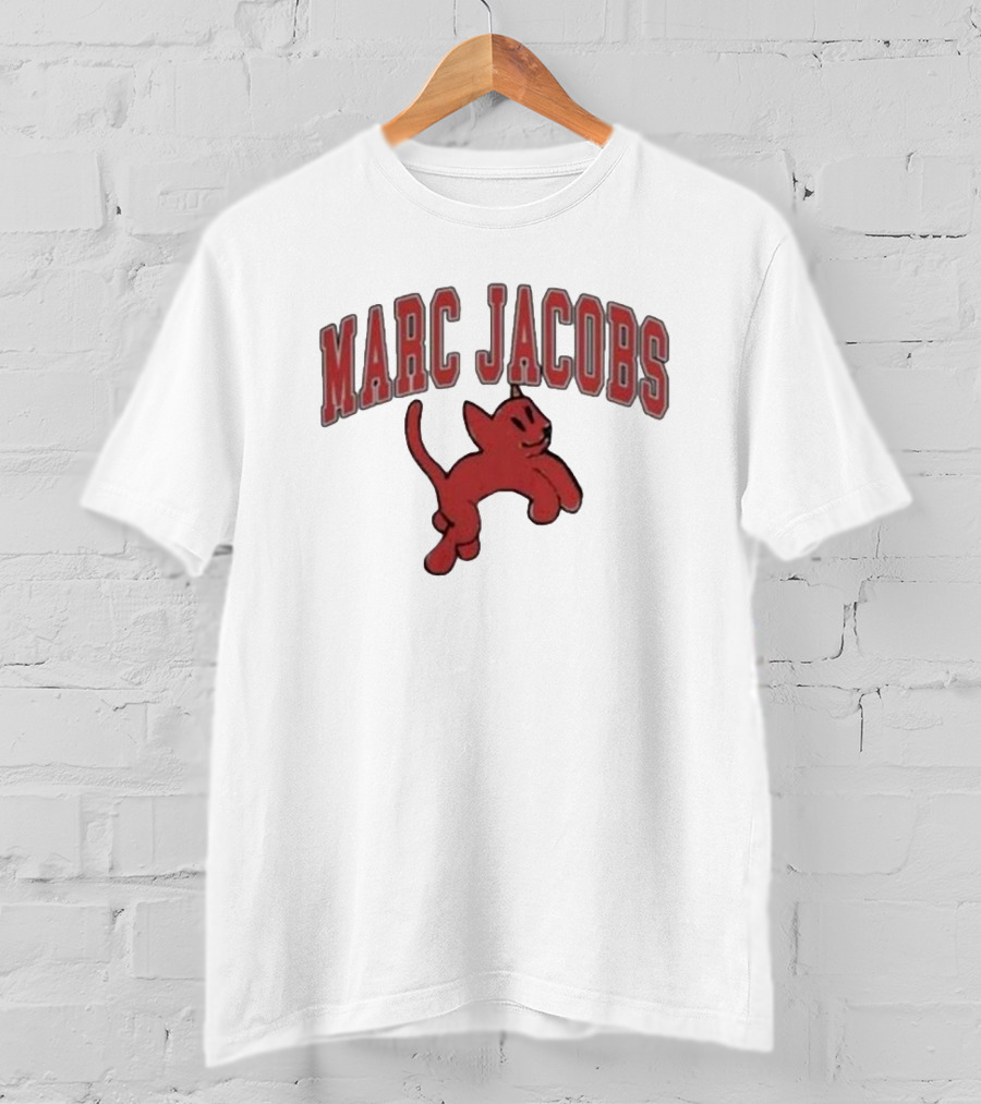 MARC JACOBS Red Cartoon Cat Heaven Collection T-Shirt