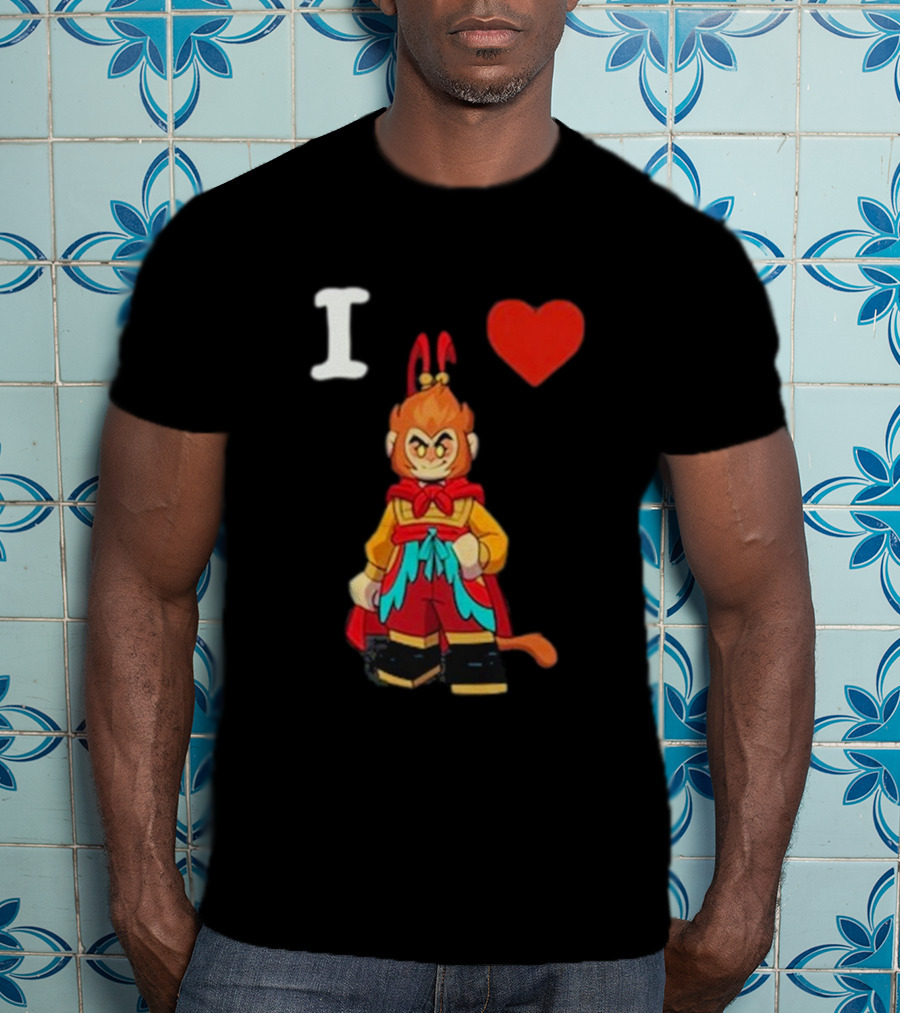 I Love Monkey King Lego Style Figure T-Shirt