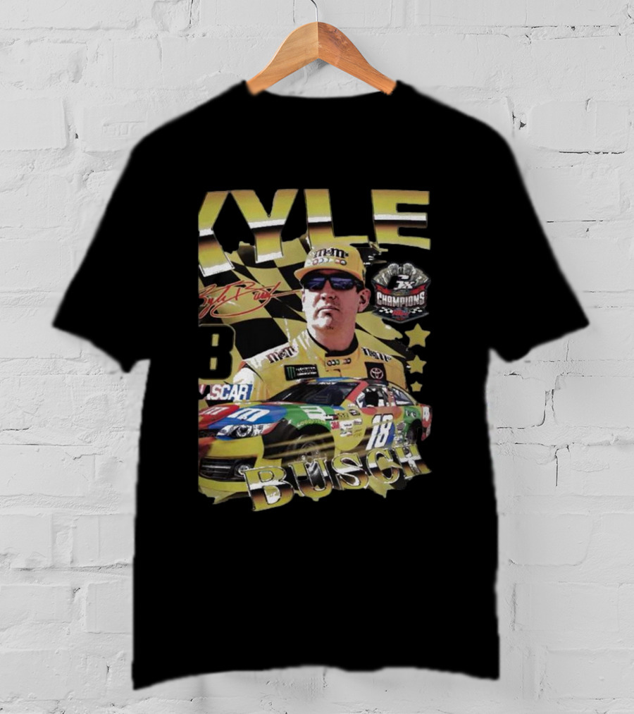 Kyle Busch NASCAR Champion 18 Signature Racing T-Shirt