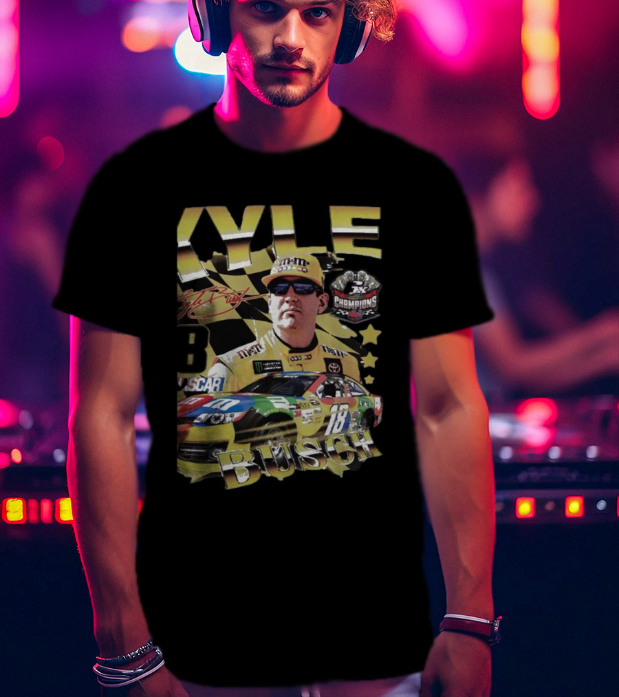 Kyle Busch NASCAR Champion 18 Signature Racing T-Shirt