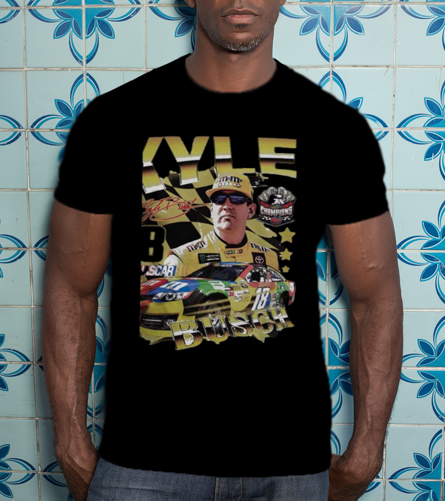 Kyle Busch NASCAR Champion 18 Signature Racing T-Shirt