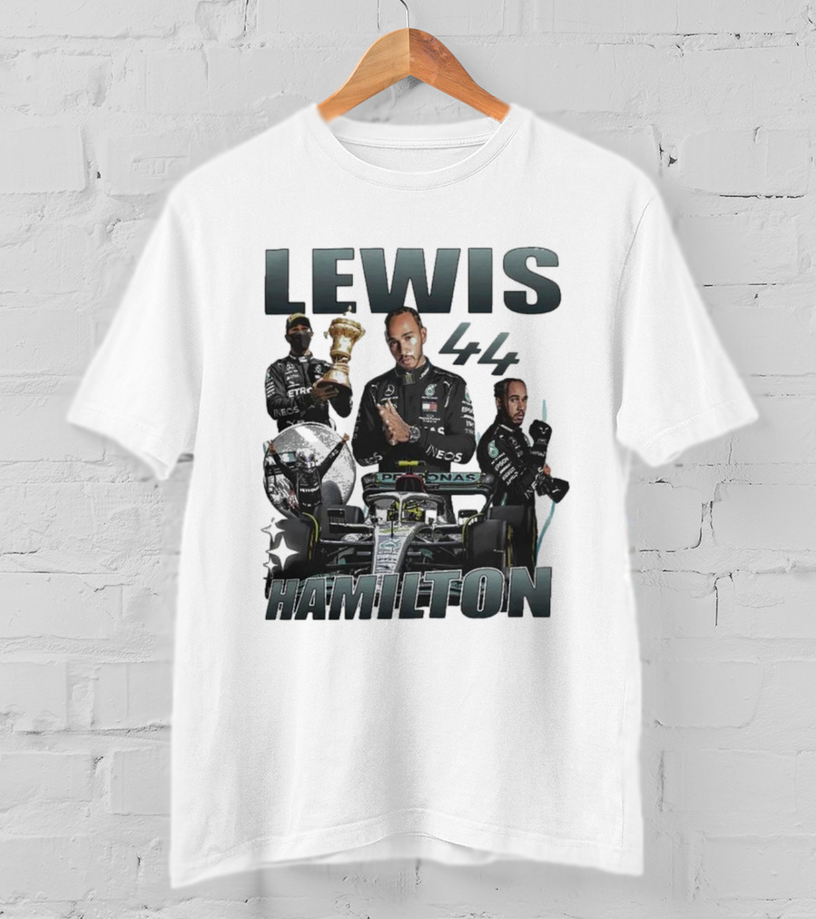 Lewis Hamilton 44 Formula Racing Champion Victory T-Shirt