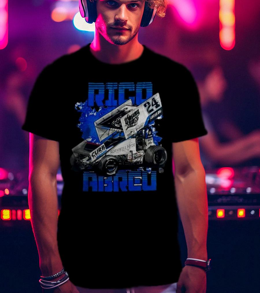 Rico Abreu 24 Curb Rothwell Hyde Racing Sprint Car Lucas Oil T-Shirt