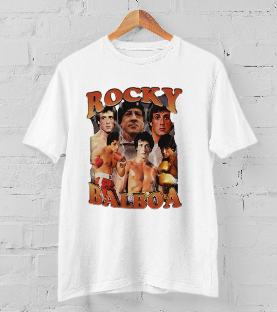 Rocky Balboa Iconic Boxing Legend Film Character Montage T-Shirt