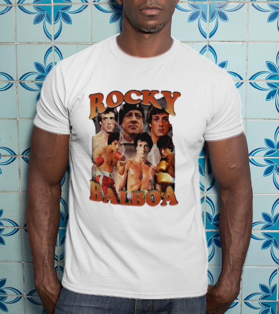 Rocky Balboa Iconic Boxing Legend Film Character Montage T-Shirt