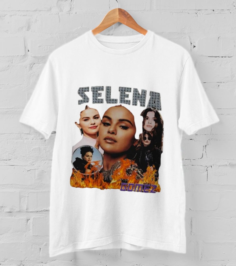Selena Gomez Flame Collage Homage T-Shirt