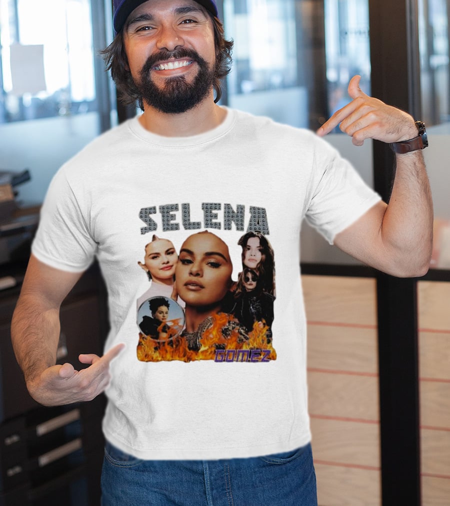 Selena Gomez Flame Collage Homage T-Shirt