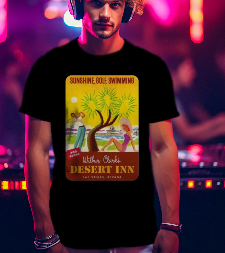 Sunshine Golf Swimming Wilbur Clark's Desert Inn Las Vegas Nevada 400 Rooms T-Shirt