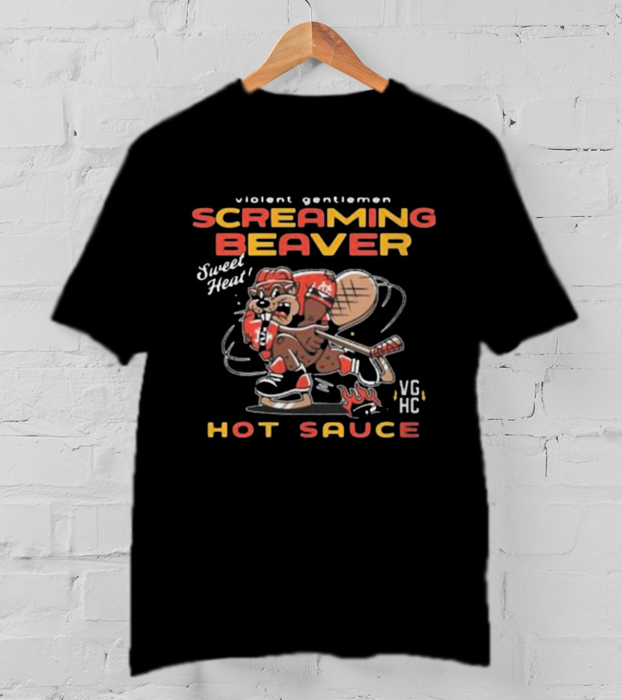 Violent Gentlemen Screaming Beaver Sweet Heat VGHC Hot Sauce T-Shirt