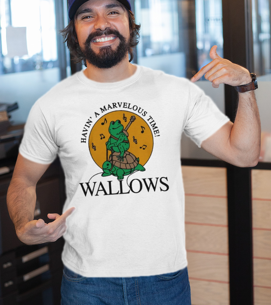 Wallows Havin' A Marvelous Time Frog And Turtle Cloud Dye T-Shirt