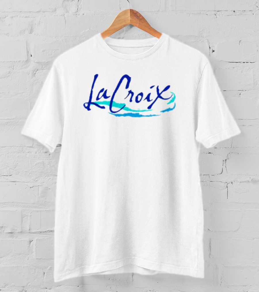 La Croix Logo Blue And Green Brushstroke T-Shirt