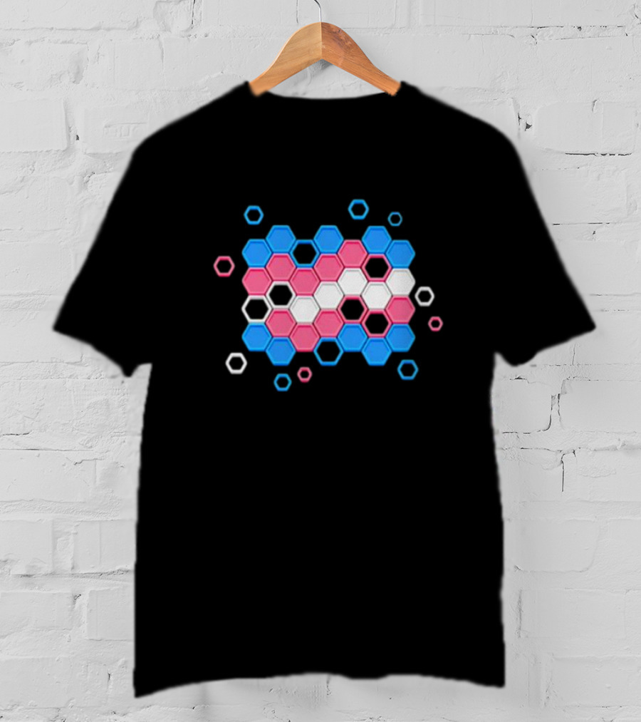 Prismatic Pride Transgender Flag Hexagon T-Shirt