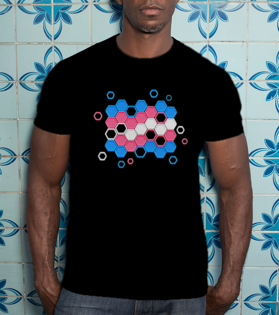 Prismatic Pride Transgender Flag Hexagon T-Shirt