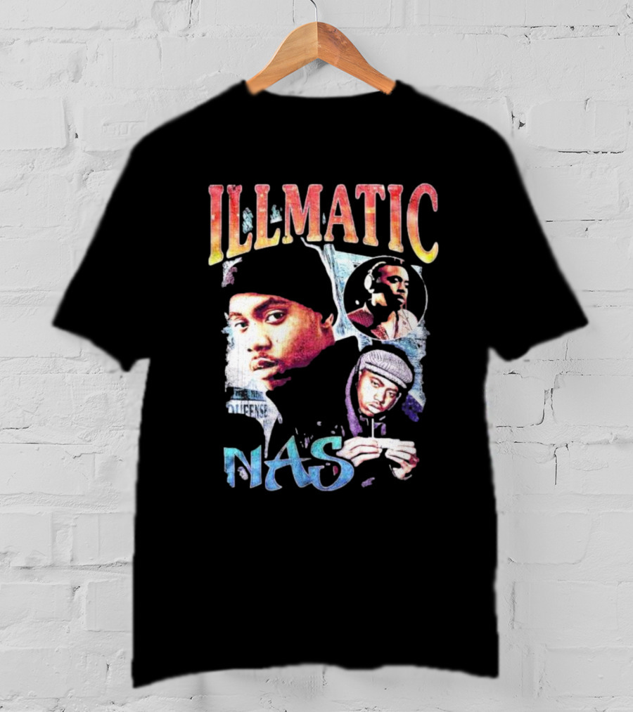 Nas Illmatic Vintage Album Collage T-Shirt