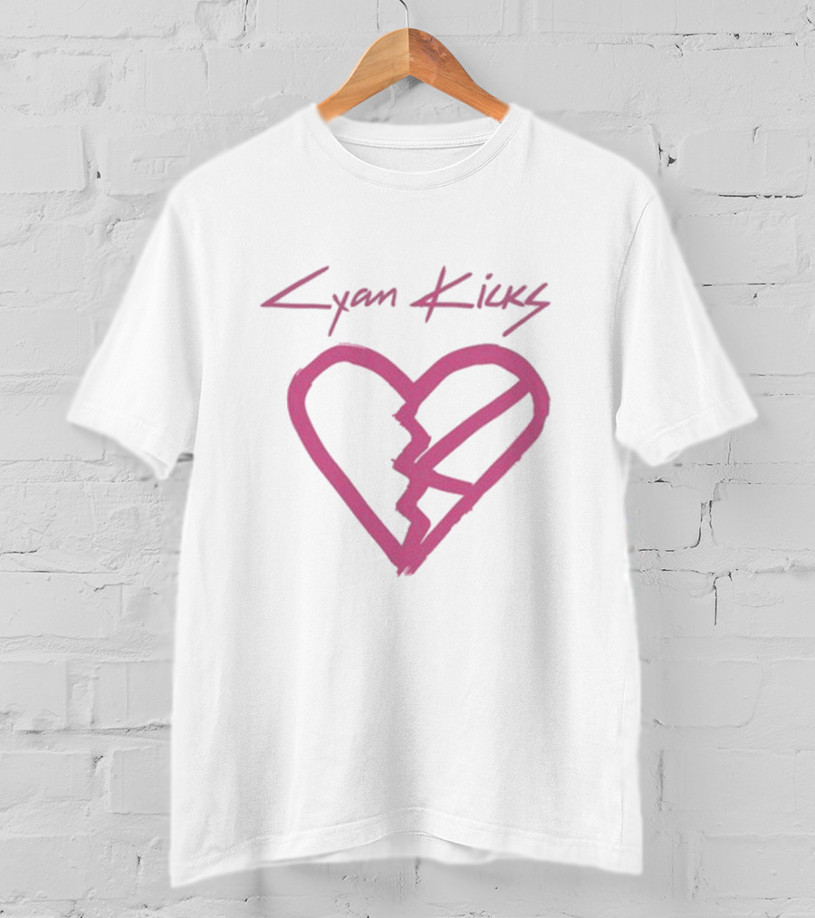 Cyan Kicks Broken Heart Mockup T-Shirt
