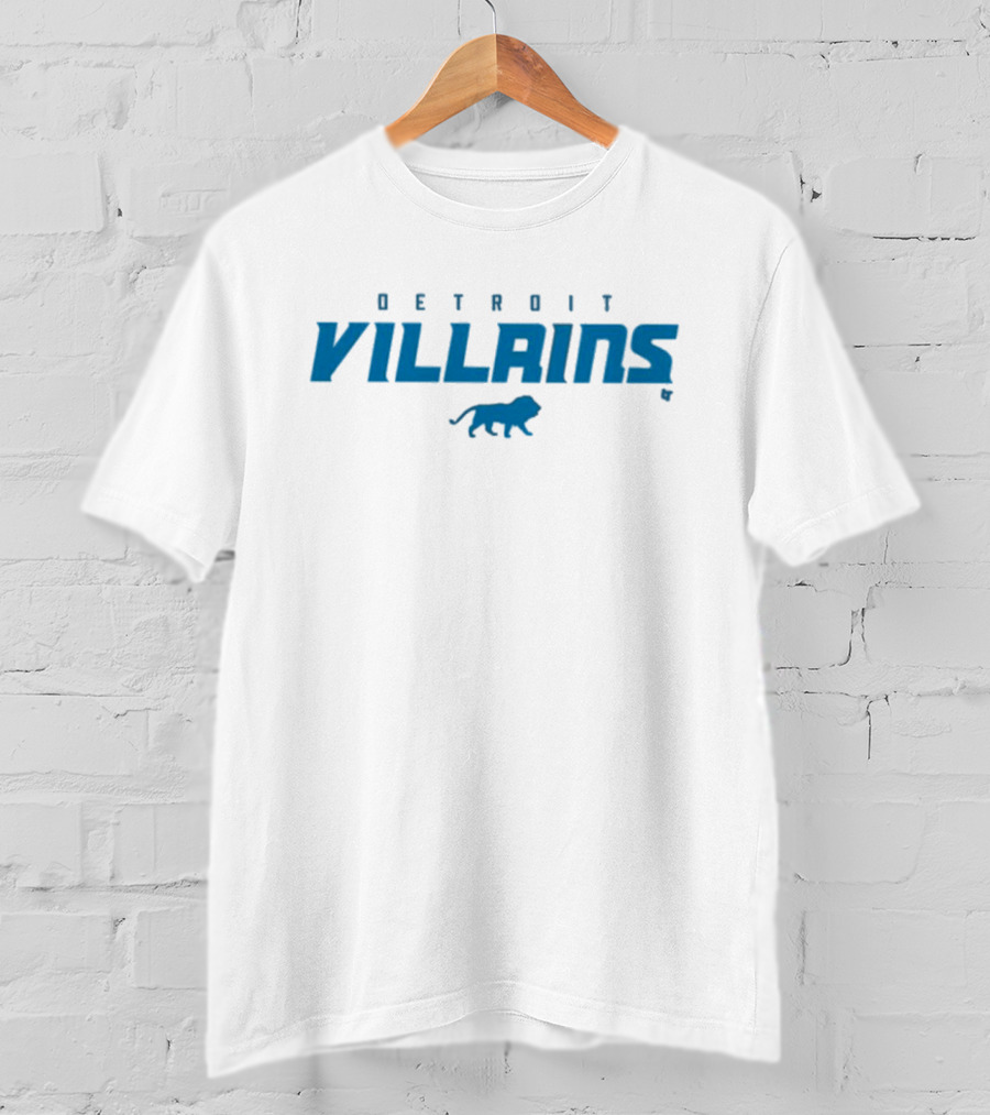 DETROIT VILLAINS Blue Lion T-Shirt