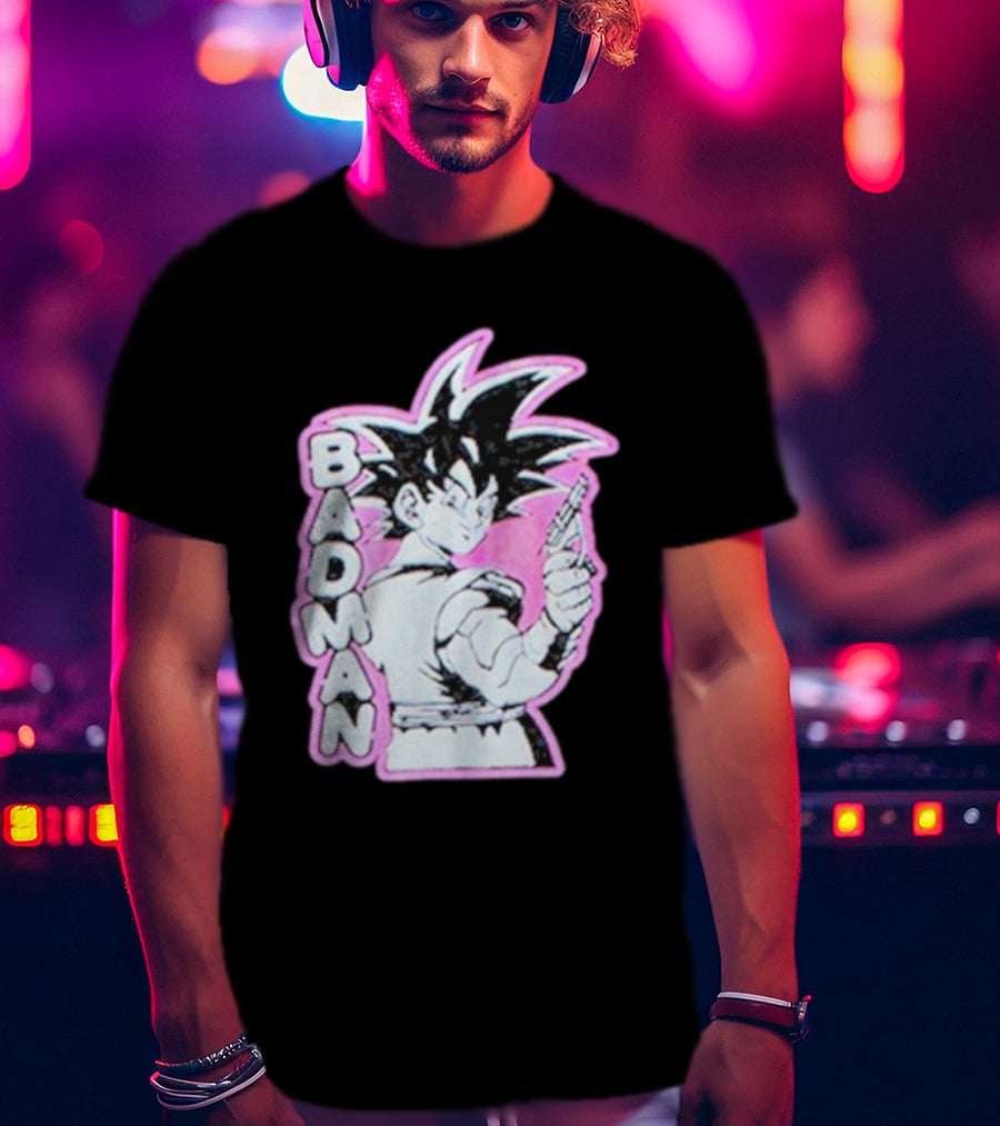 BADMAN Genki Popular Anime Character Vintage Manga T-Shirt
