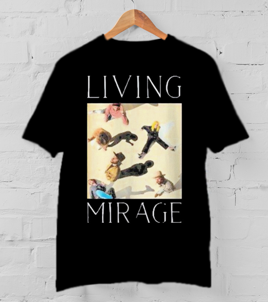 LIVING MIRAGE Album Cover With Band Members Aerial View T-Shirt