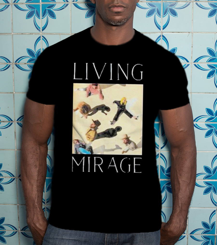 LIVING MIRAGE Album Cover With Band Members Aerial View T-Shirt