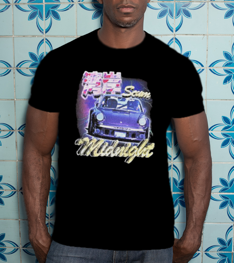 Midnight Scum Neon Car Aesthetic T-Shirt