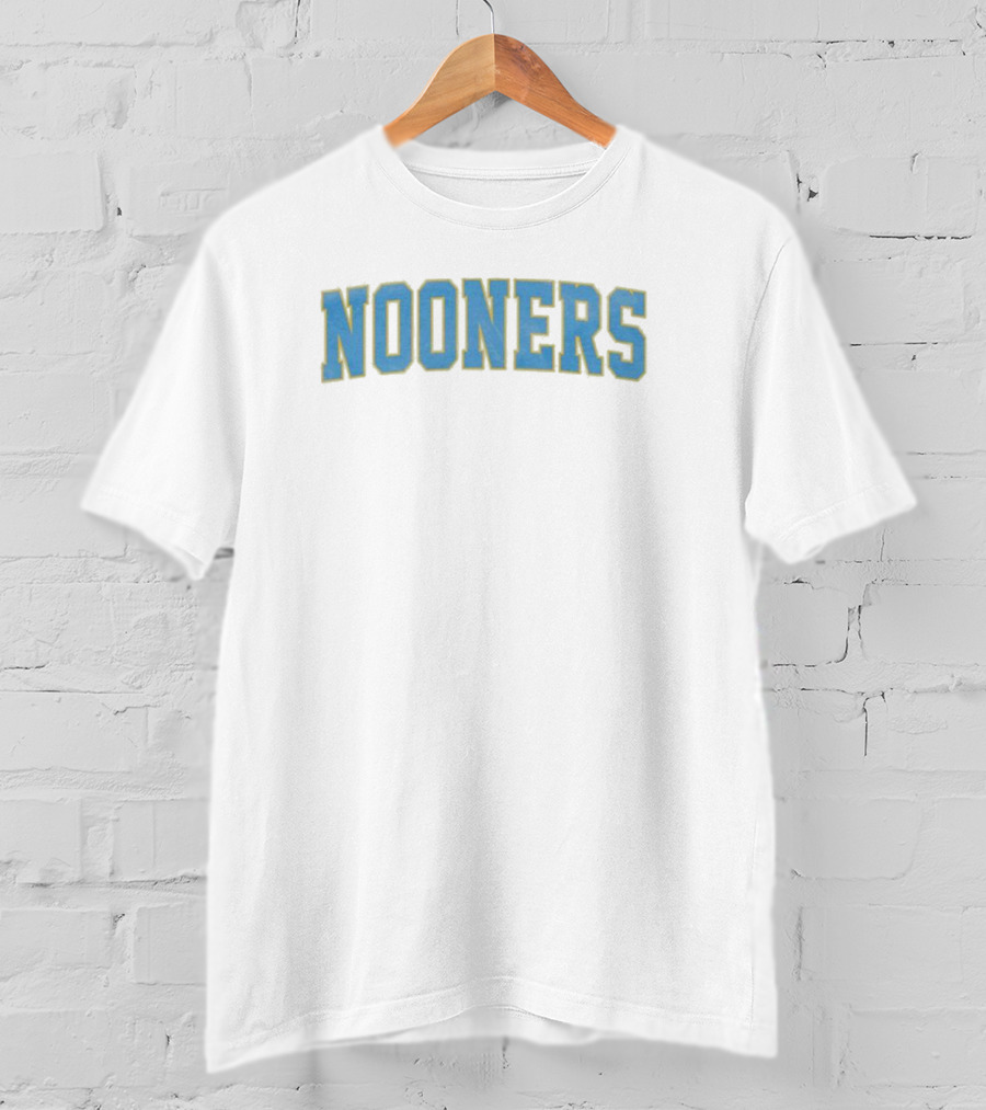 NOONERS College-Style Blue Textual T-Shirt