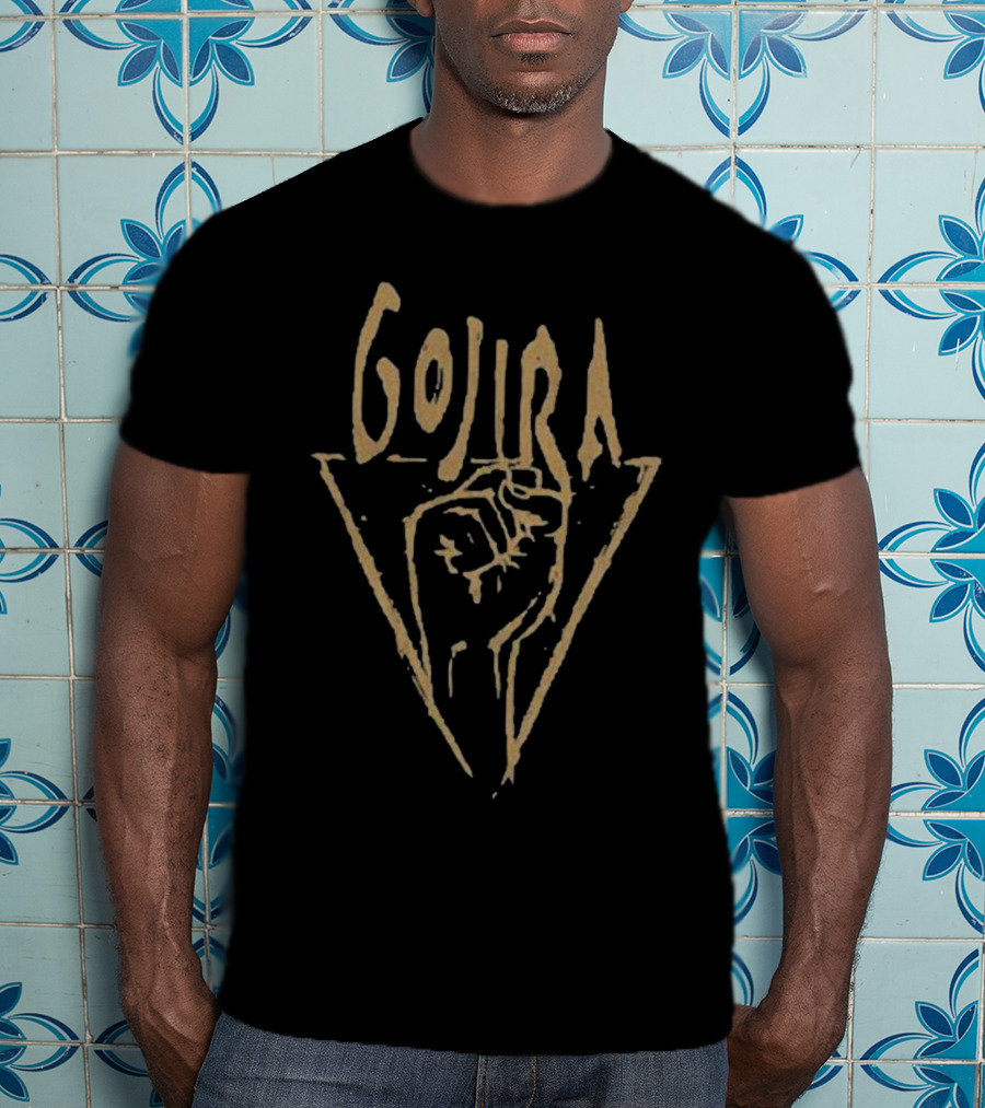 Gojira Power Glove Fist Logo Triangle T-Shirt