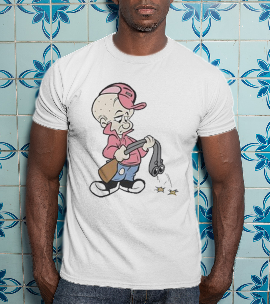 Scum Elmah Parody Elmer Fudd Gangster Suspicious Character Smoking Gun T-Shirt