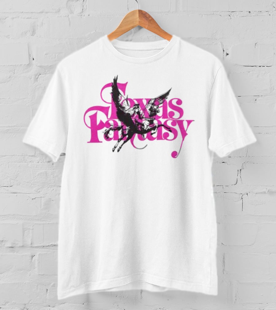 Texas Fantasy Mixed Media Typography T-Shirt