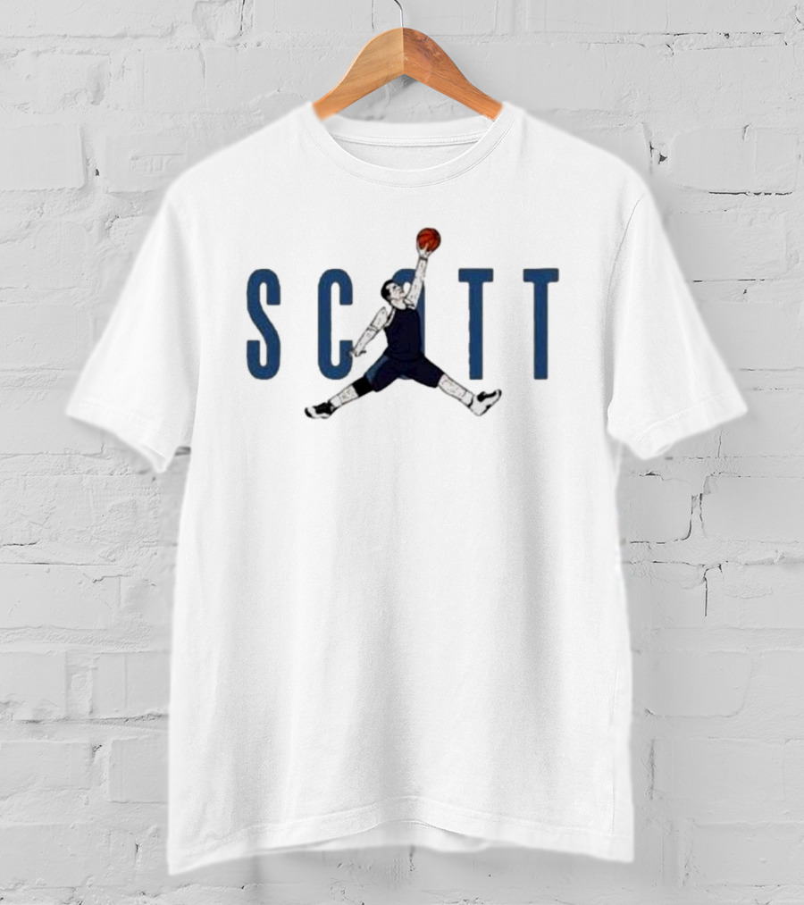 Scott Dunking Pose Parody Jordan Style The Office T-Shirt