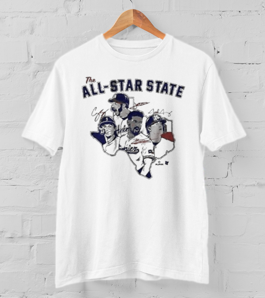 The All-Star State Baseball Signatures Texas T-Shirt