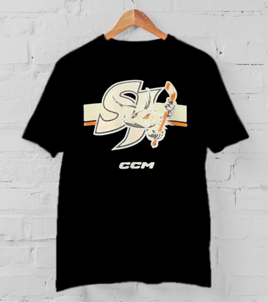 Awesome CCM San Jose Barracuda Crest CCM T-Shirt