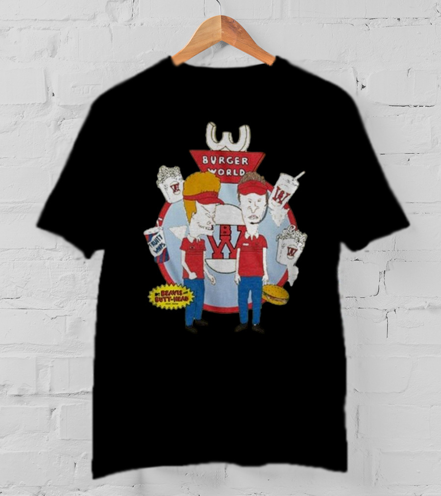 Burger World Beavis And Butt-Head Drink Fries T-Shirt
